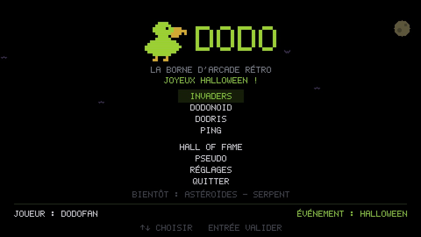 La borne Dodo : les quatre jeux et l'événement du moment